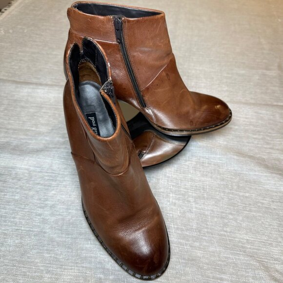 Paul Green Stella Studded Vintage Women’s 8 Leather Ankle Boots Austrian Made - Picture 1 of 9